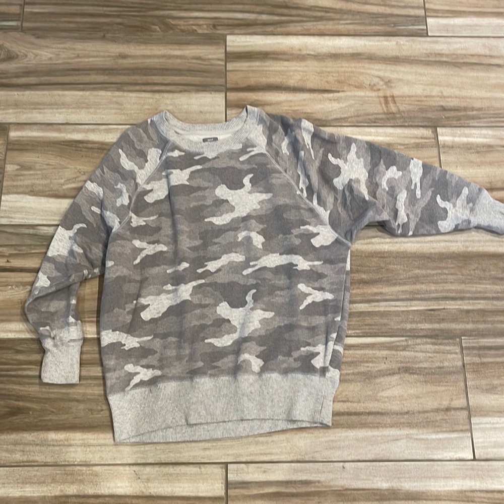 Aerie Gray Camo Crewneck